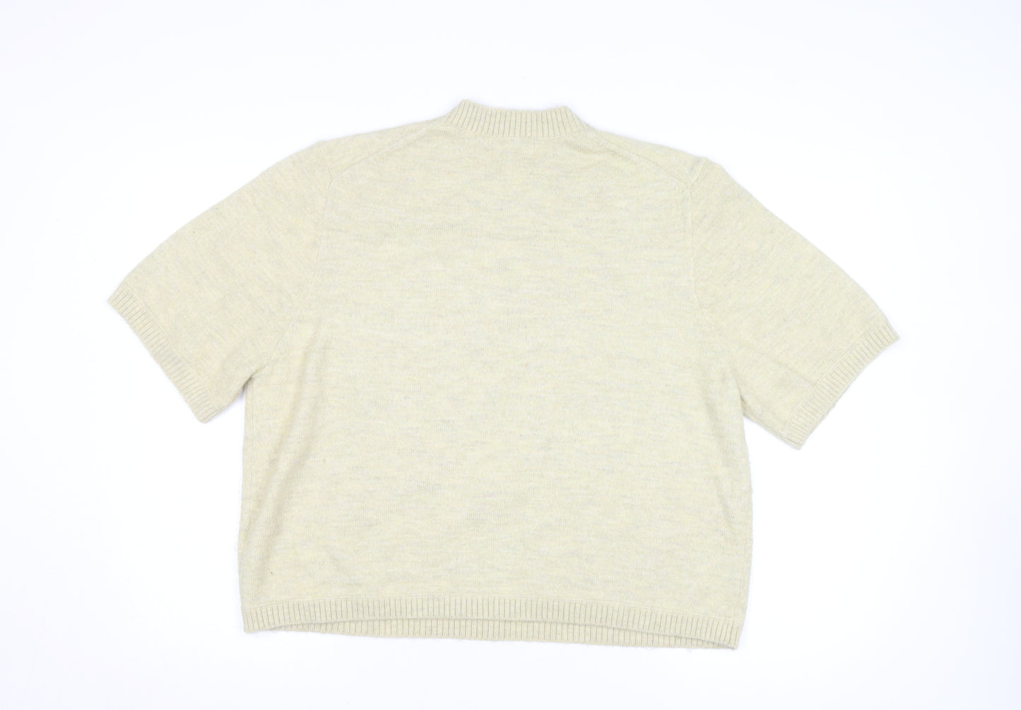 Marks and Spencer Women’s Beige Short Sleeve Wool Blend Jumper L