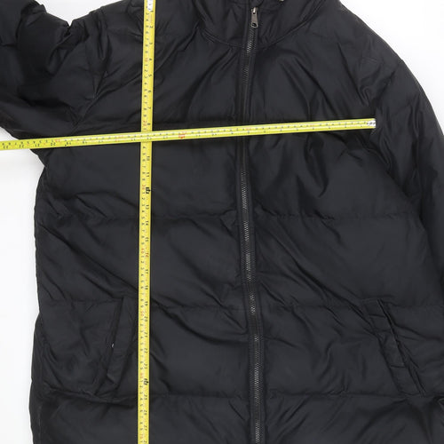 Levi's Men's Black XL Puffer Jacket Hooded Mid-Length Winter Coat