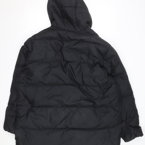 Levi's Men's Black XL Puffer Jacket Hooded Mid-Length Winter Coat
