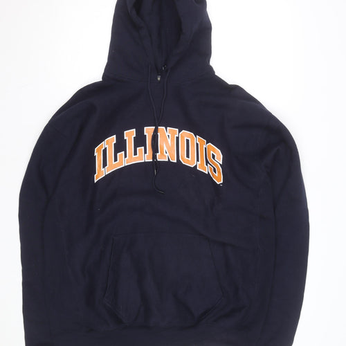 Steve and Barry's Men's Blue Illinois Pullover Hoodie L