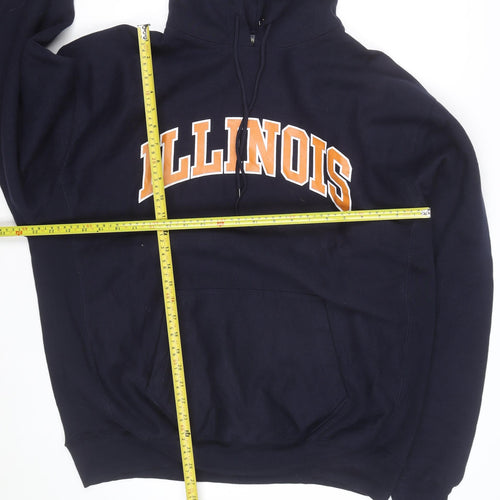 Steve and Barry's Men's Blue Illinois Pullover Hoodie L