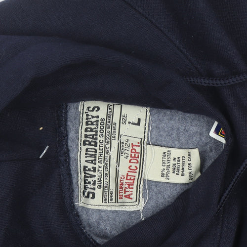 Steve and Barry's Men's Blue Illinois Pullover Hoodie L
