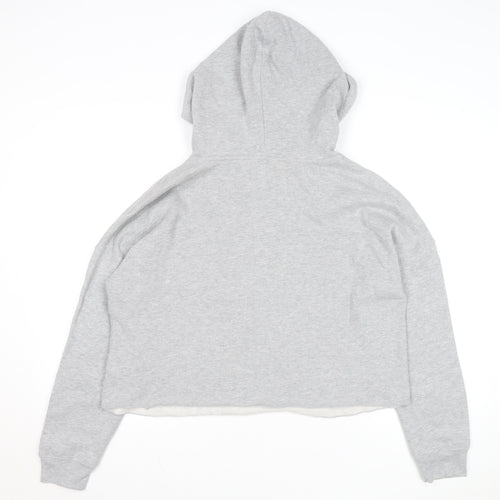 Calvin Klein Jeans Womens Grey Cropped Hoodie Size M
