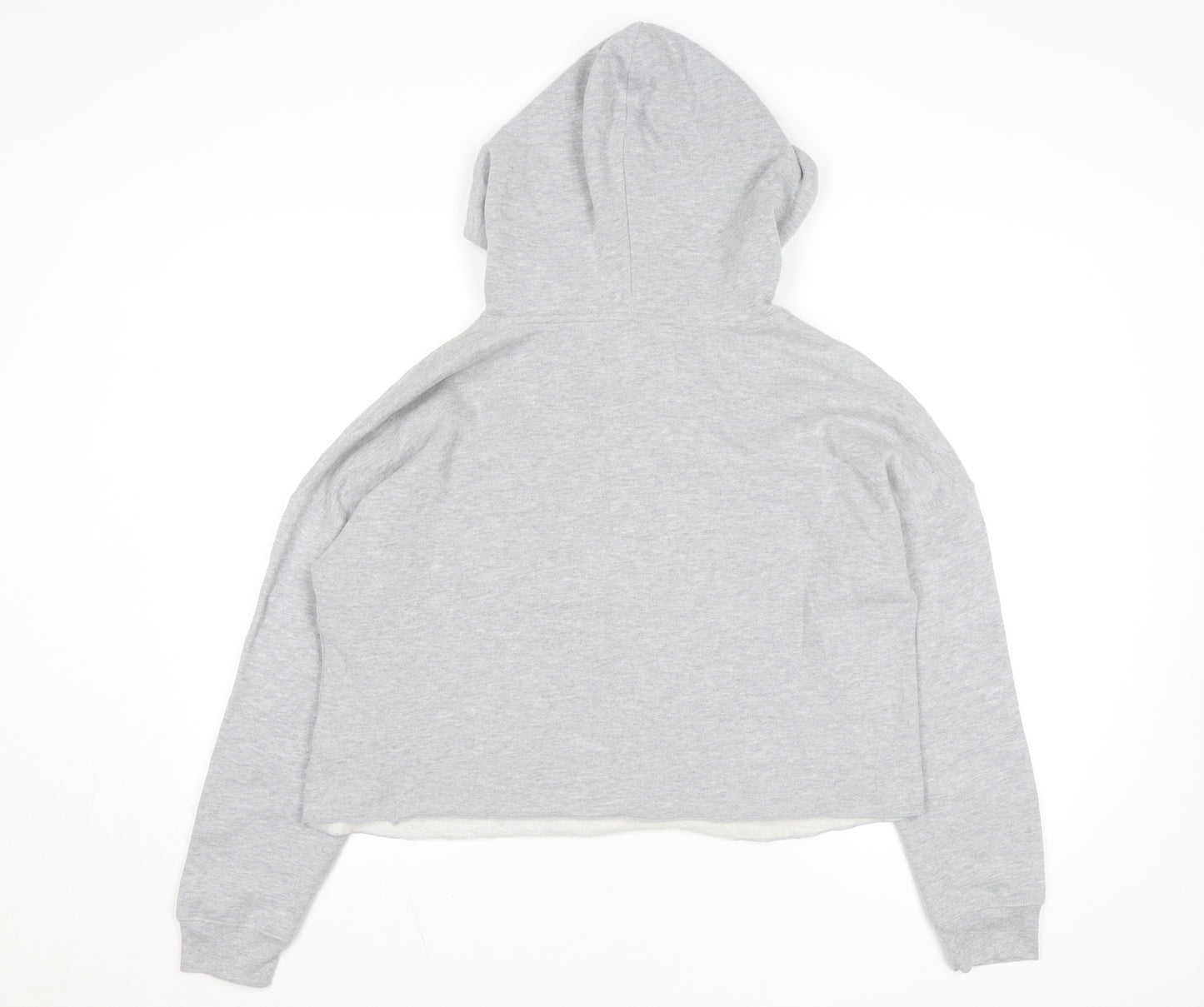 Calvin Klein Jeans Womens Grey Cropped Hoodie Size M