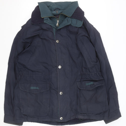 100% Jackets Men's Blue 44 Regular Field Jacket Outdoor Casual Coat