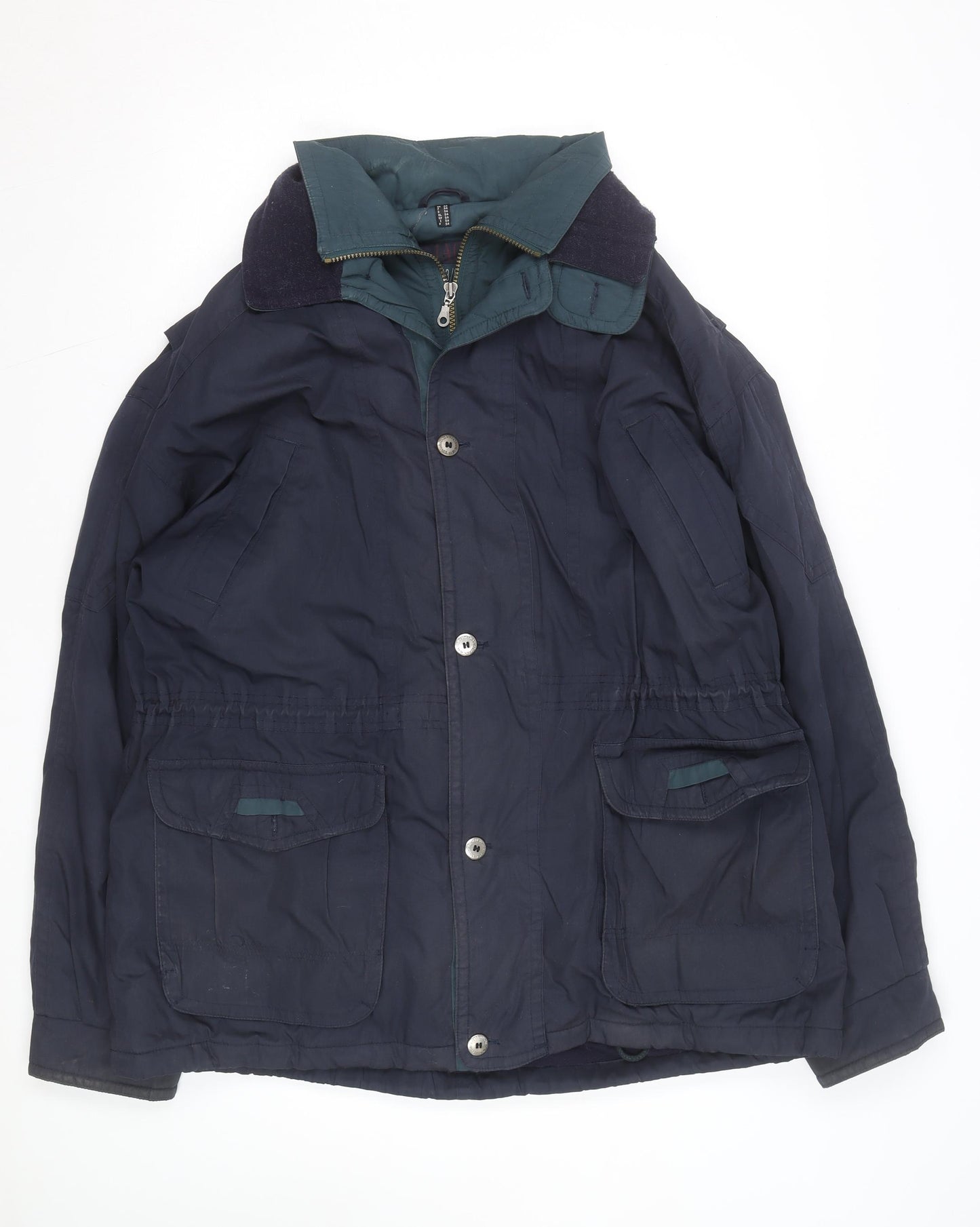 100% Jackets Men's Blue 44 Regular Field Jacket Outdoor Casual Coat