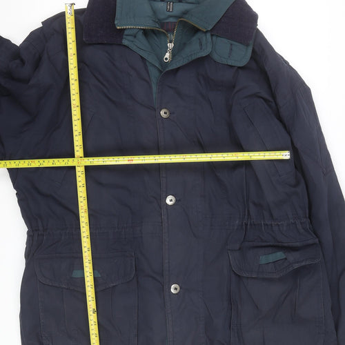 100% Jackets Men's Blue 44 Regular Field Jacket Outdoor Casual Coat