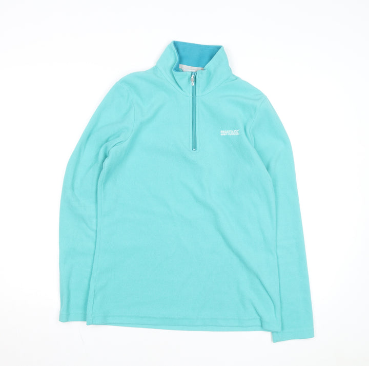 Regatta Women Blue Fleece Half Zip Lightweight Active Jacket Size 10