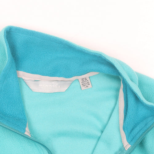 Regatta Women Blue Fleece Half Zip Lightweight Active Jacket Size 10