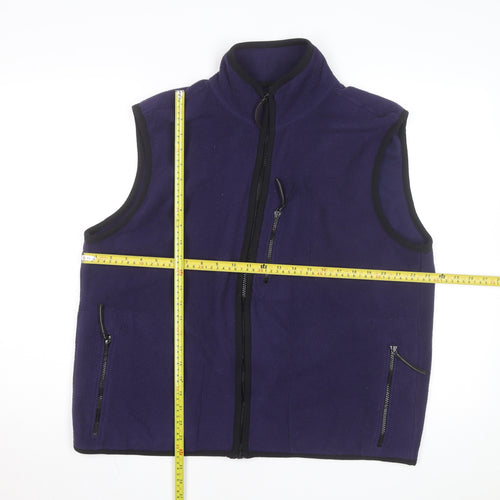 ProSpirit Men's Purple Fleece Bodywarmer Waistcoat Size L