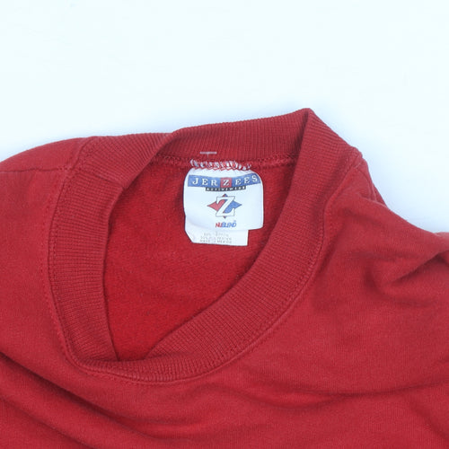Jerzees Men's Red 'Troutville Pride' Graphic Sweatshirt L