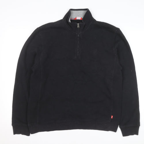 Izod Men's Black Medium 1/2 Zip Fleece Activewear Jacket