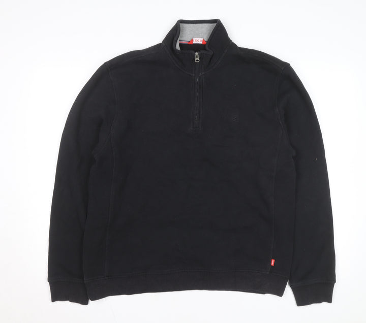 Izod Men's Black Medium 1/2 Zip Fleece Activewear Jacket