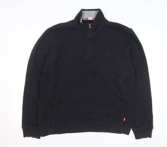 Izod Men's Black Medium 1/2 Zip Fleece Activewear Jacket