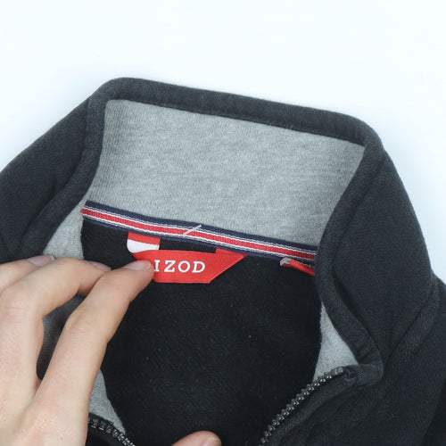 Izod Men's Black Medium 1/2 Zip Fleece Activewear Jacket