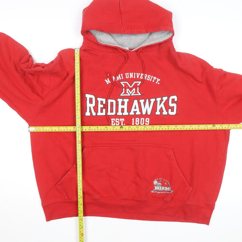 Pro Edge Men's Red XL Pullover Hoodie Miami University Redhawks
