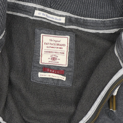 Fat Face Mens Grey Small Full Zip Hoodie Jacket