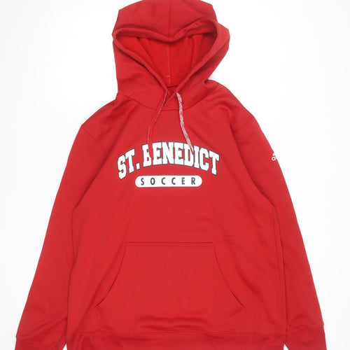 Adidas Mens Red XL Pullover Hoodie St Benedict Soccer ClimaWarm