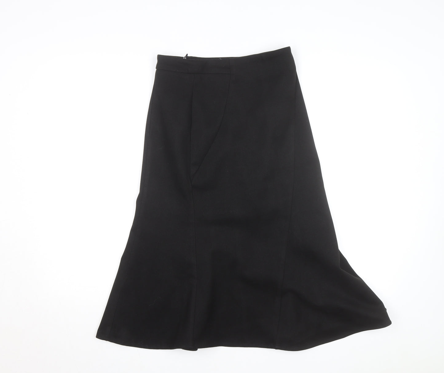 Showheehee Women’s Black Midi A-Line Work Skirt Size M