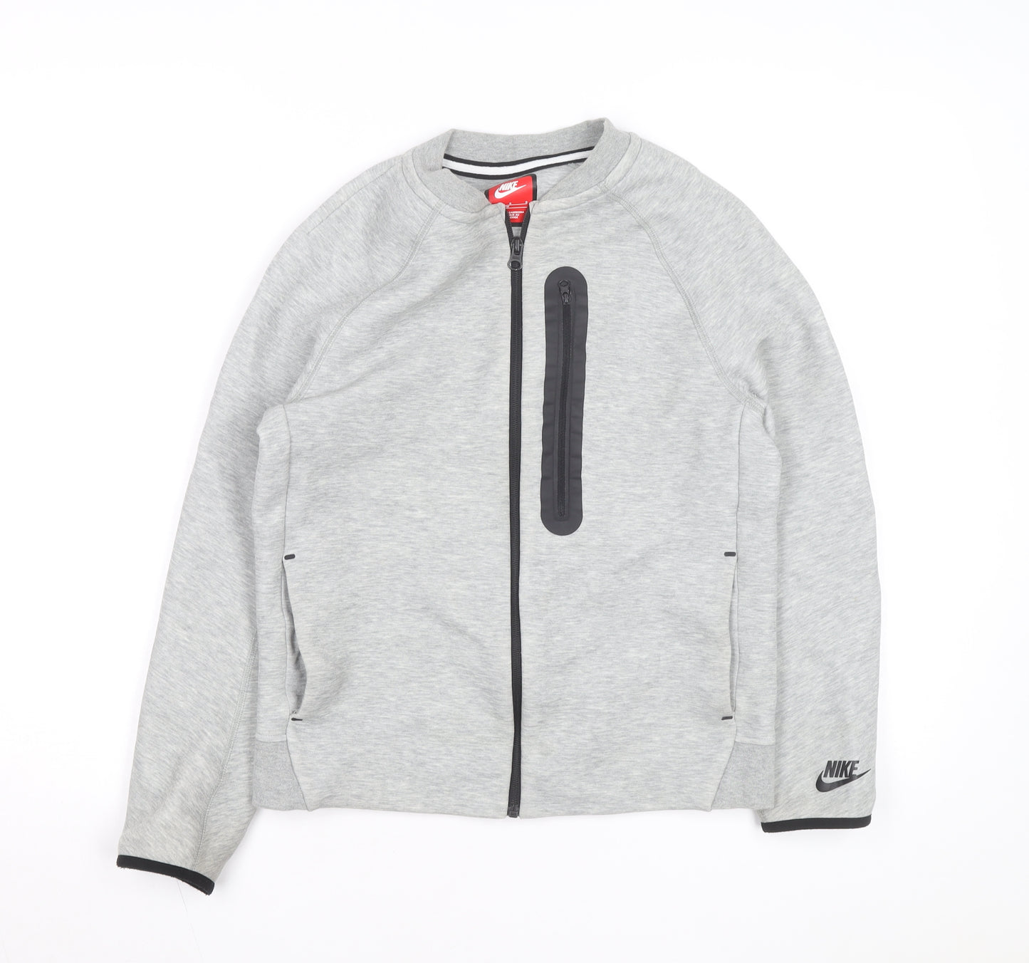 Nike Boys Grey Full Zip Sweatshirt Size L 147-158cm Classic Athletic Style