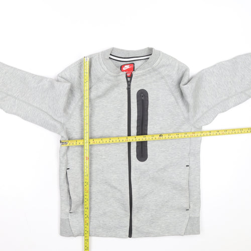 Nike Boys Grey Full Zip Sweatshirt Size L 147-158cm Classic Athletic Style