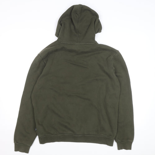 Puma Men's Green Medium Pullover Hoodie Fleece Sweatshirt