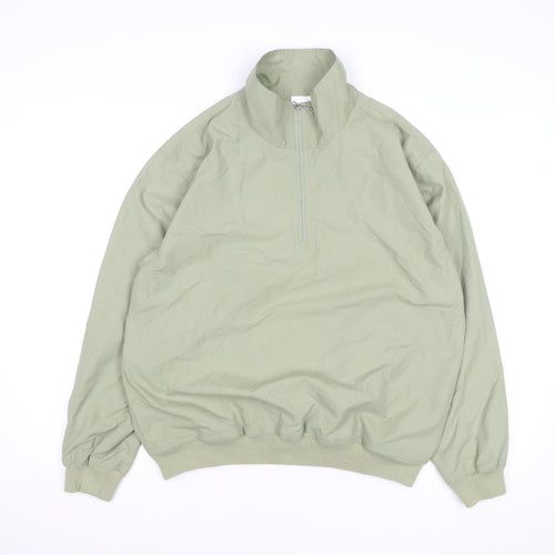 IZOD Men's Green 1/4 Zip Lightweight Polyester Jacket Size M