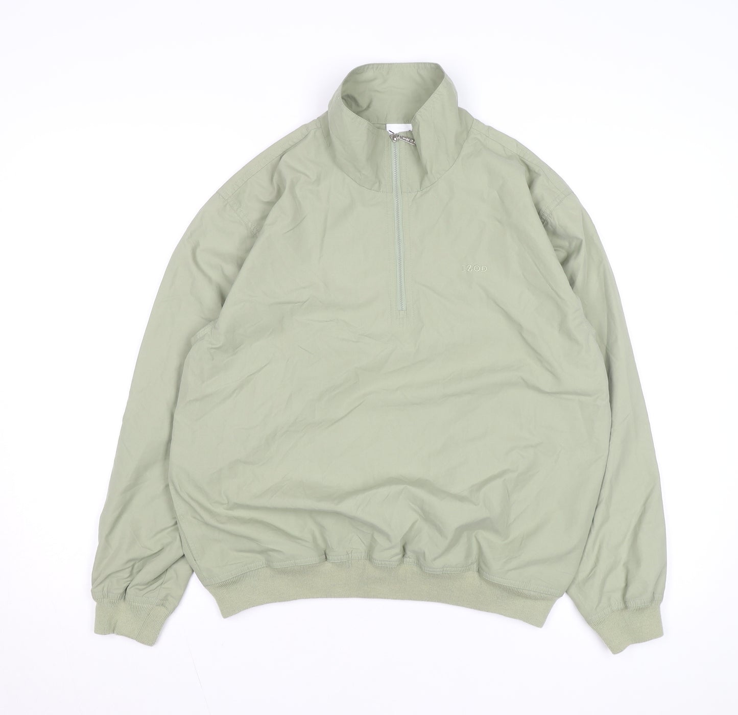 IZOD Men's Green 1/4 Zip Lightweight Polyester Jacket Size M
