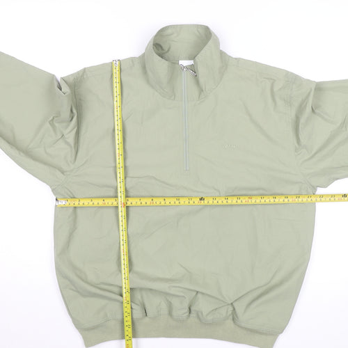 IZOD Men's Green 1/4 Zip Lightweight Polyester Jacket Size M