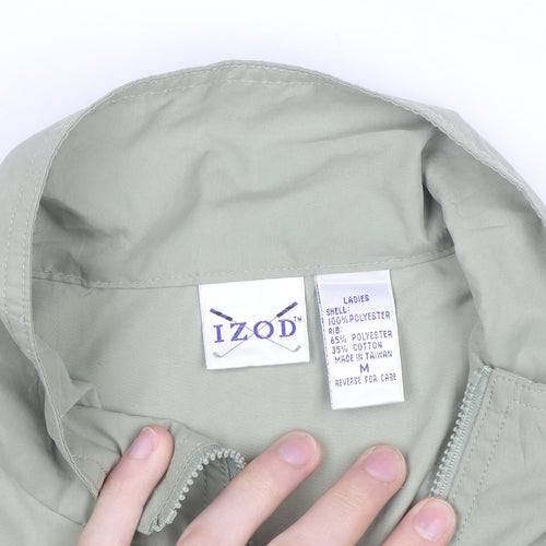 IZOD Men's Green 1/4 Zip Lightweight Polyester Jacket Size M