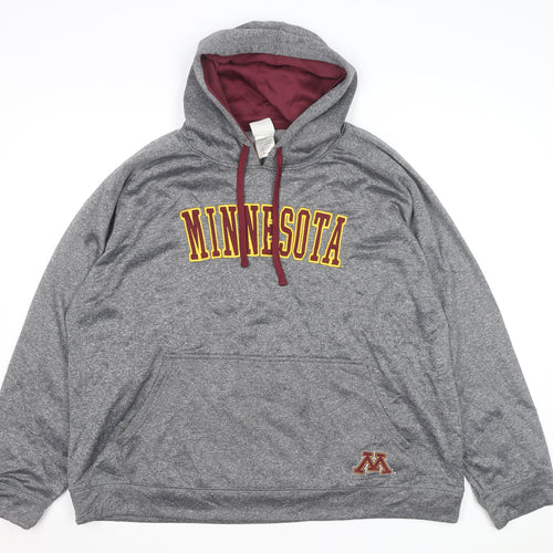 Knights Apparel Men's Grey 2XL Pullover Hoodie Minnesota Logo Sweatshirt