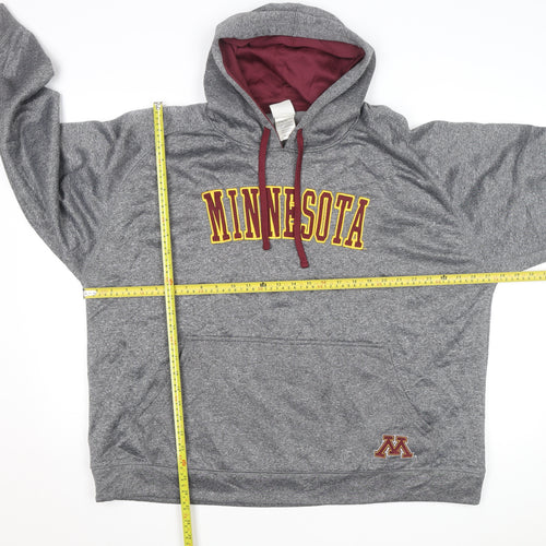 Knights Apparel Men's Grey 2XL Pullover Hoodie Minnesota Logo Sweatshirt