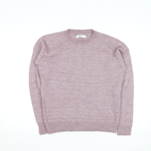 MSCH Copenhagen Pink Alpaca Wool Blend Crew Neck Jumper S