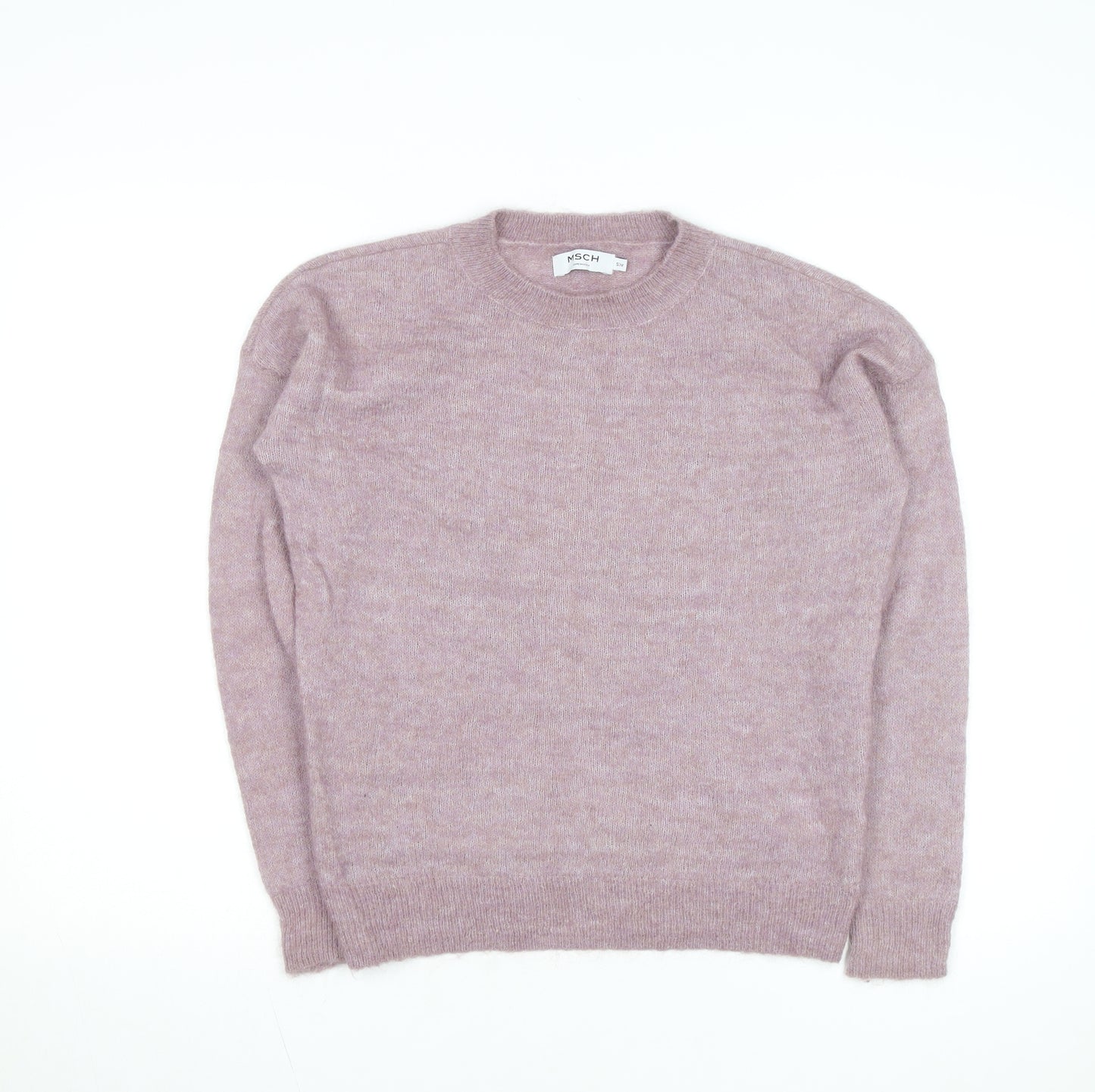 MSCH Copenhagen Pink Alpaca Wool Blend Crew Neck Jumper S