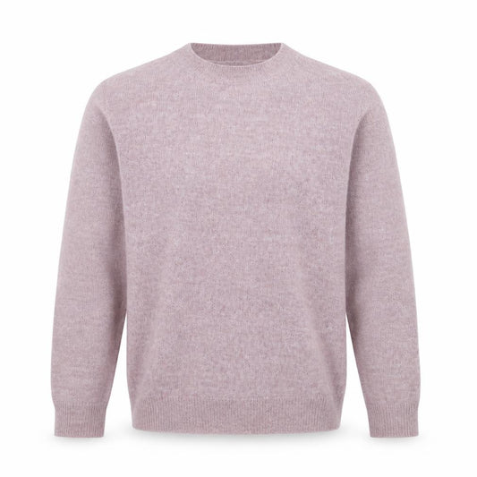 Front view of MSCH Copenhagen Pink Alpaca Wool Blend Crew Neck Jumper S