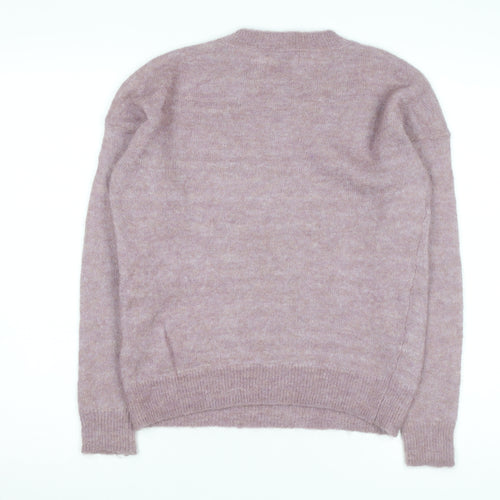 MSCH Copenhagen Pink Alpaca Wool Blend Crew Neck Jumper S
