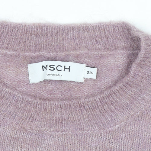 MSCH Copenhagen Pink Alpaca Wool Blend Crew Neck Jumper S