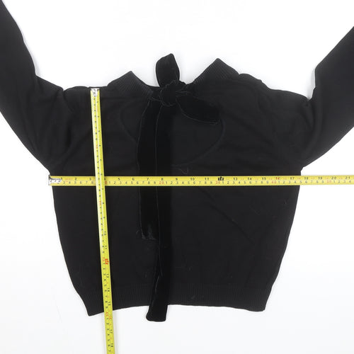 Collectif Vintage Women’s Black Bow Back Knit Jumper Medium