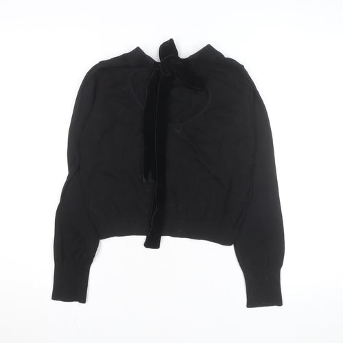 Collectif Vintage Women’s Black Bow Back Knit Jumper Medium