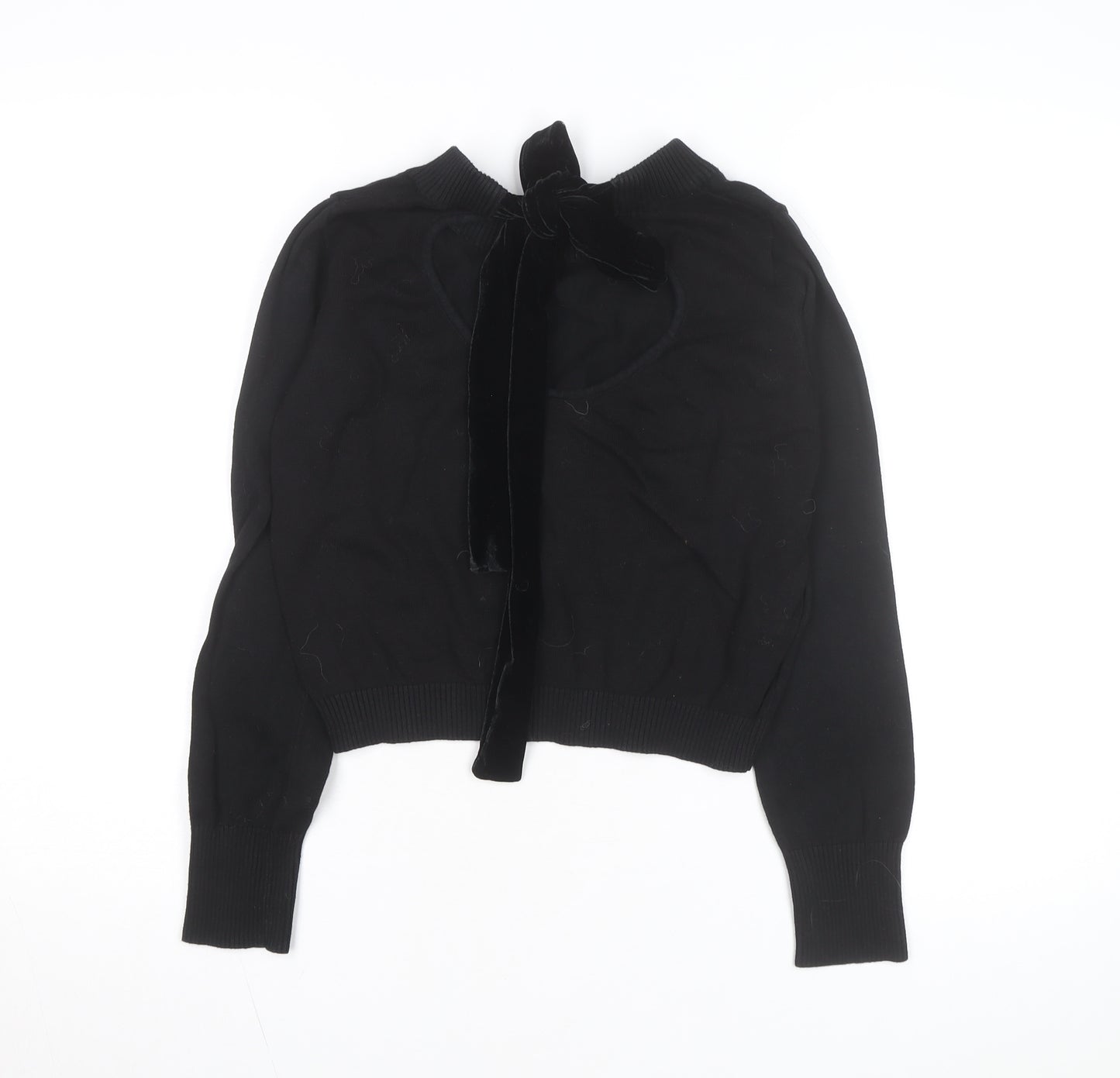 Collectif Vintage Women’s Black Bow Back Knit Jumper Medium