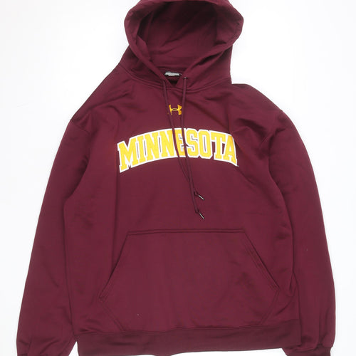 Under Armour Men Red XL Pullover Hoodie Minnesota Logo Sportswear