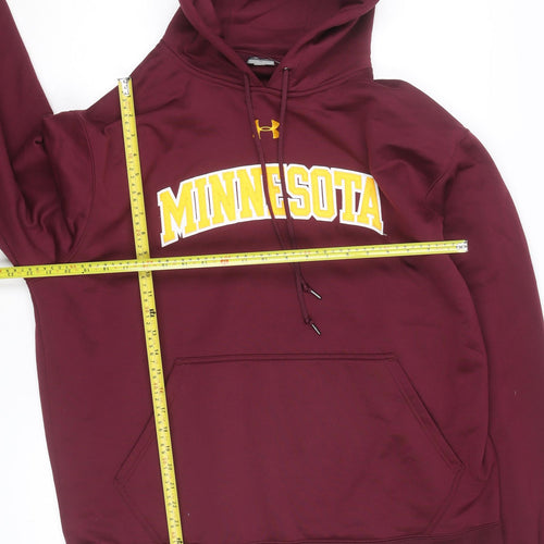 Under Armour Men Red XL Pullover Hoodie Minnesota Logo Sportswear