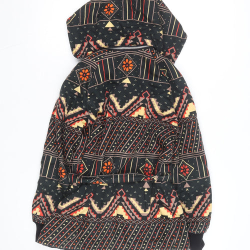 Heller Leisurewear Girls Black Geometric Hooded Puffer Jacket 14-15 Years