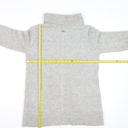 Barbour Women Grey Roll Neck Wool Knit Jumper Size 10