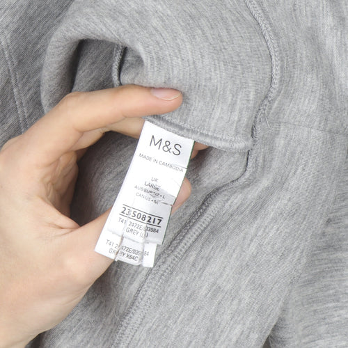 Marks and Spencer Men's Grey Pullover Hoodie Size L Regular Fit