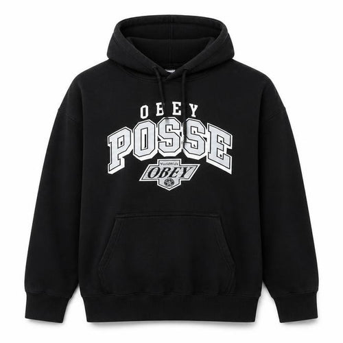 Obey Men Black Pullover Hoodie XL Streetwear Graphic Logo
