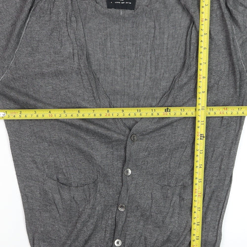 Next Men's Grey XS V-Neck Button Cardigan