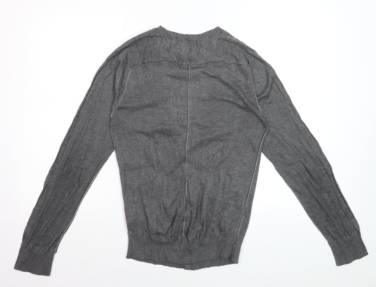 Next Men's Grey XS V-Neck Button Cardigan