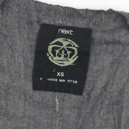 Next Men's Grey XS V-Neck Button Cardigan