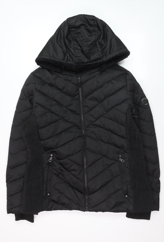 Nautica Women's Black Water Resistant Puffer Jacket Size 18